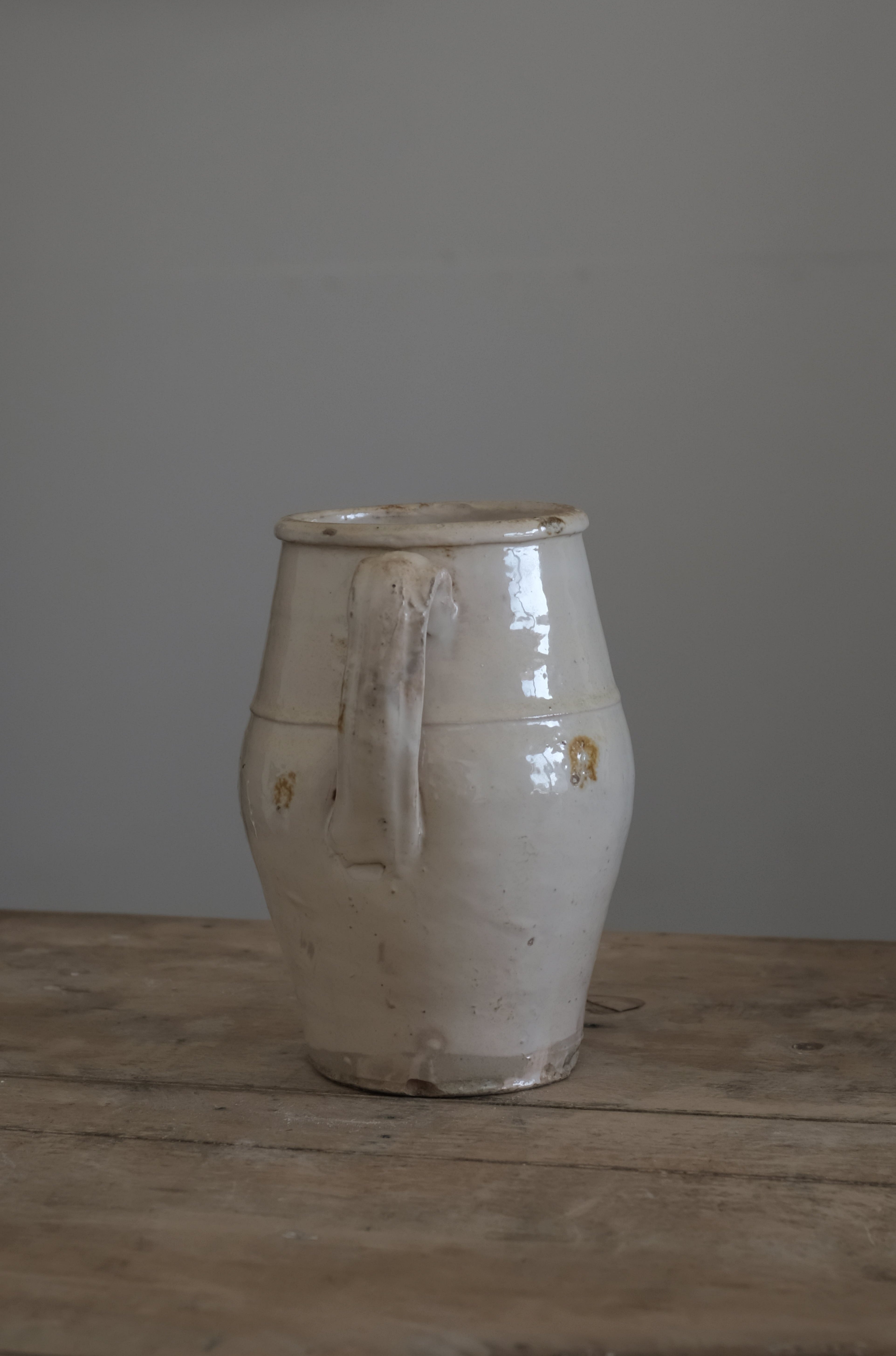  19世紀 イタリア プーリア グロッターリエ 食糧保存壺 AN-24049, ,- ambiant