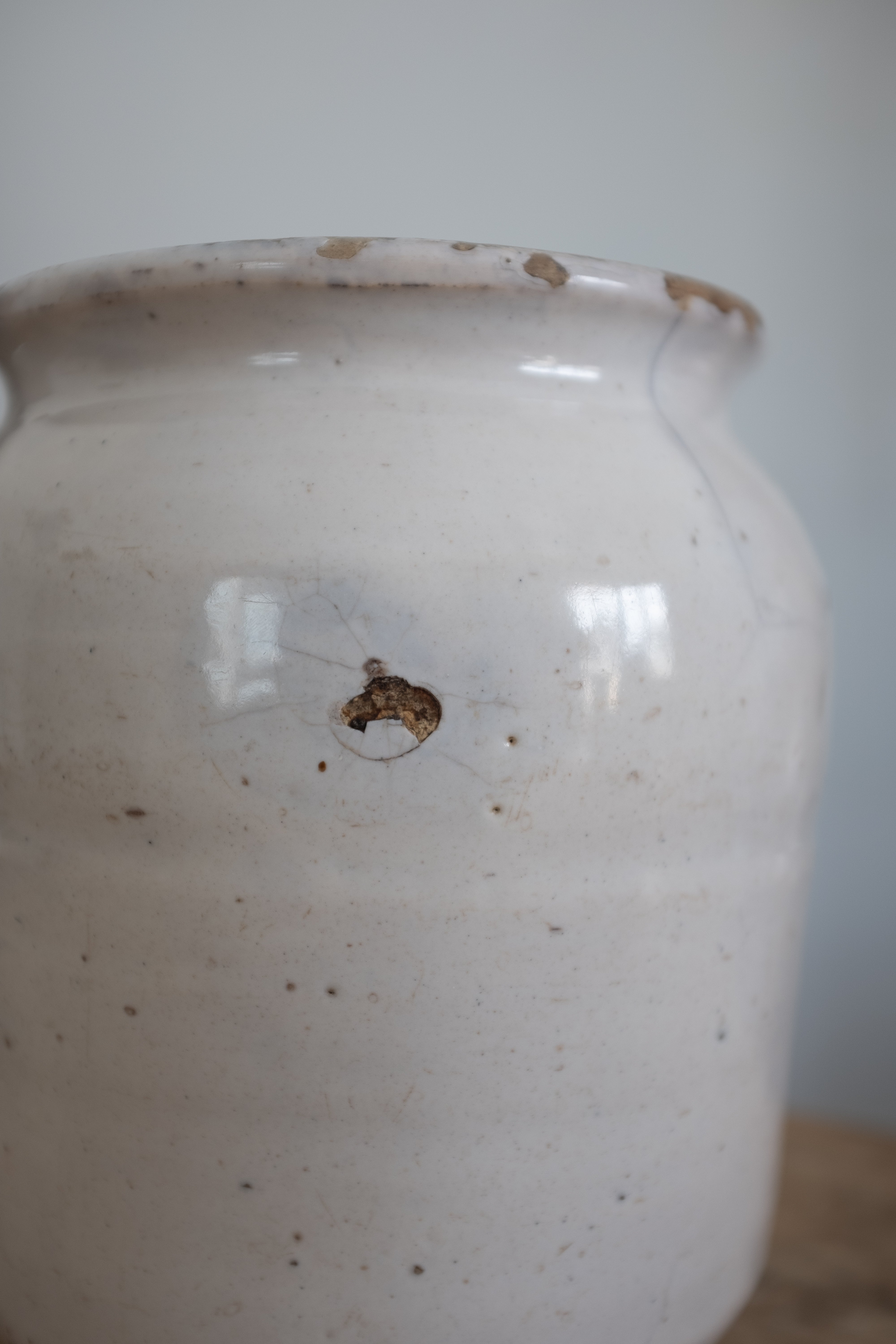 イタリア アンティーク 陶器 壺 19世紀 イタリア AN-24050