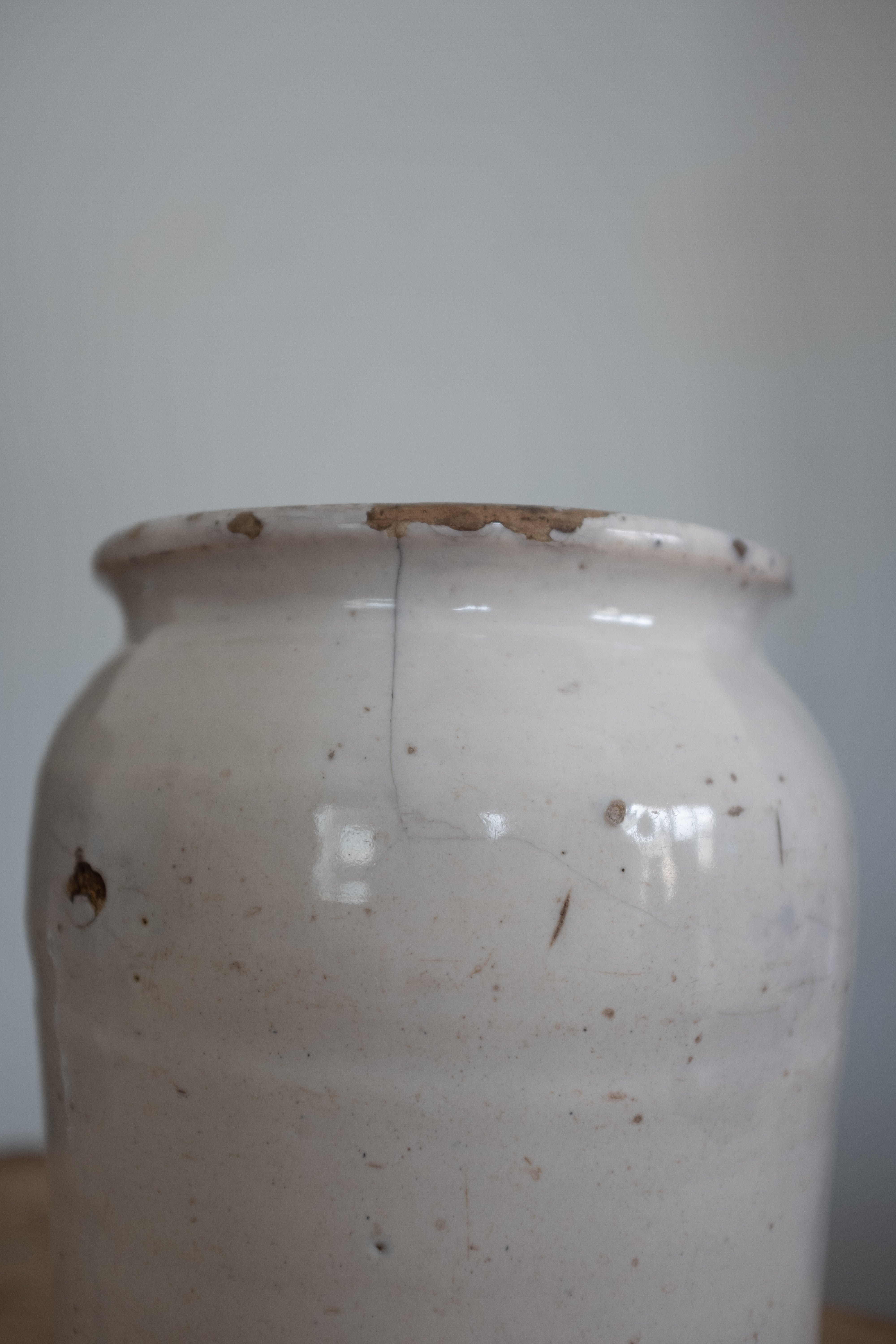 イタリア アンティーク 陶器 壺 19世紀 イタリア AN-24050