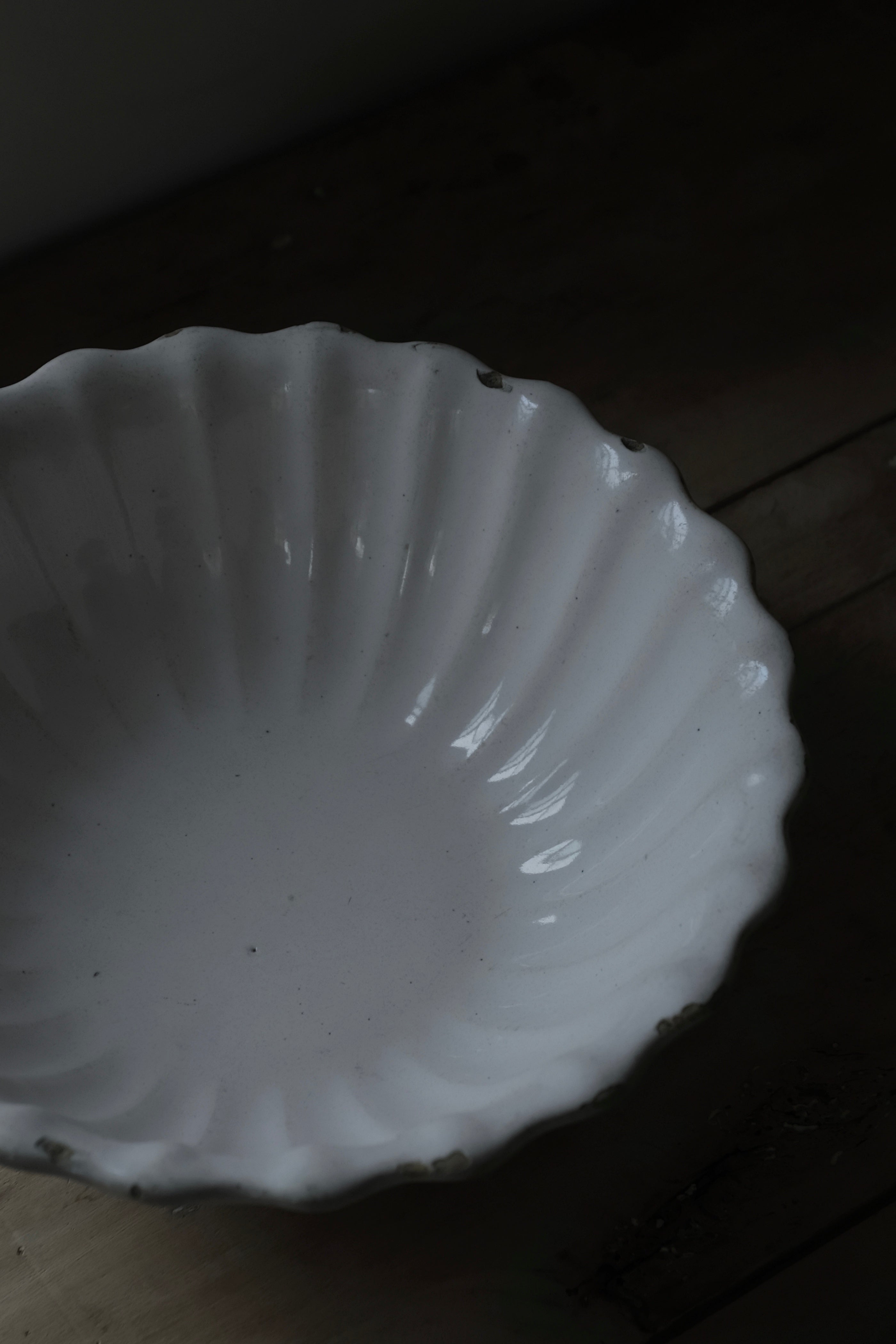  French Antique  Moustiers "Saladier" / フランス アンティーク ムスティエ 白釉 サラディエ, Moustiers Saladier,- ambiant