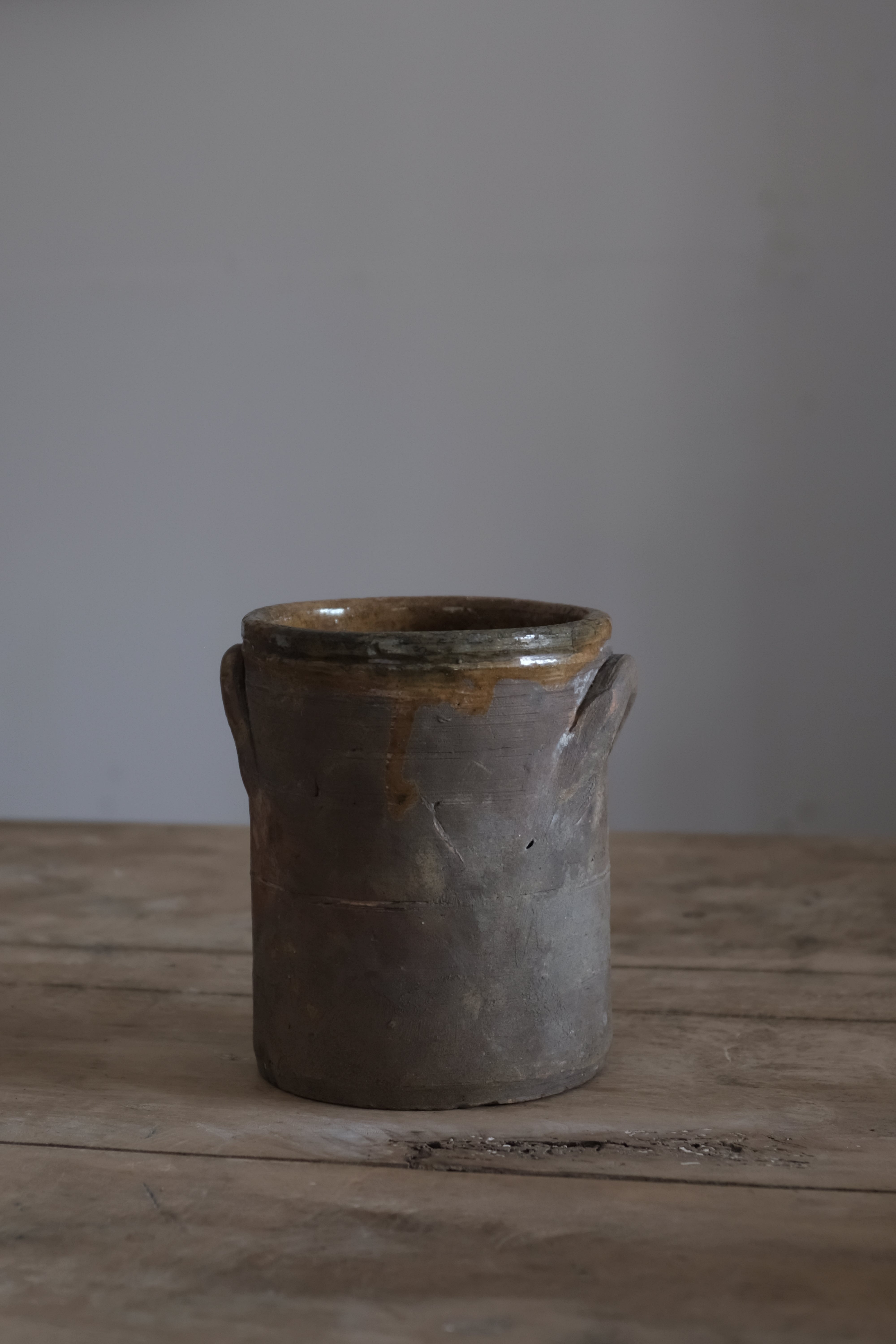  19世紀 イタリア カラブリア 食料保存壺 AT-23204, Antique,- ambiant