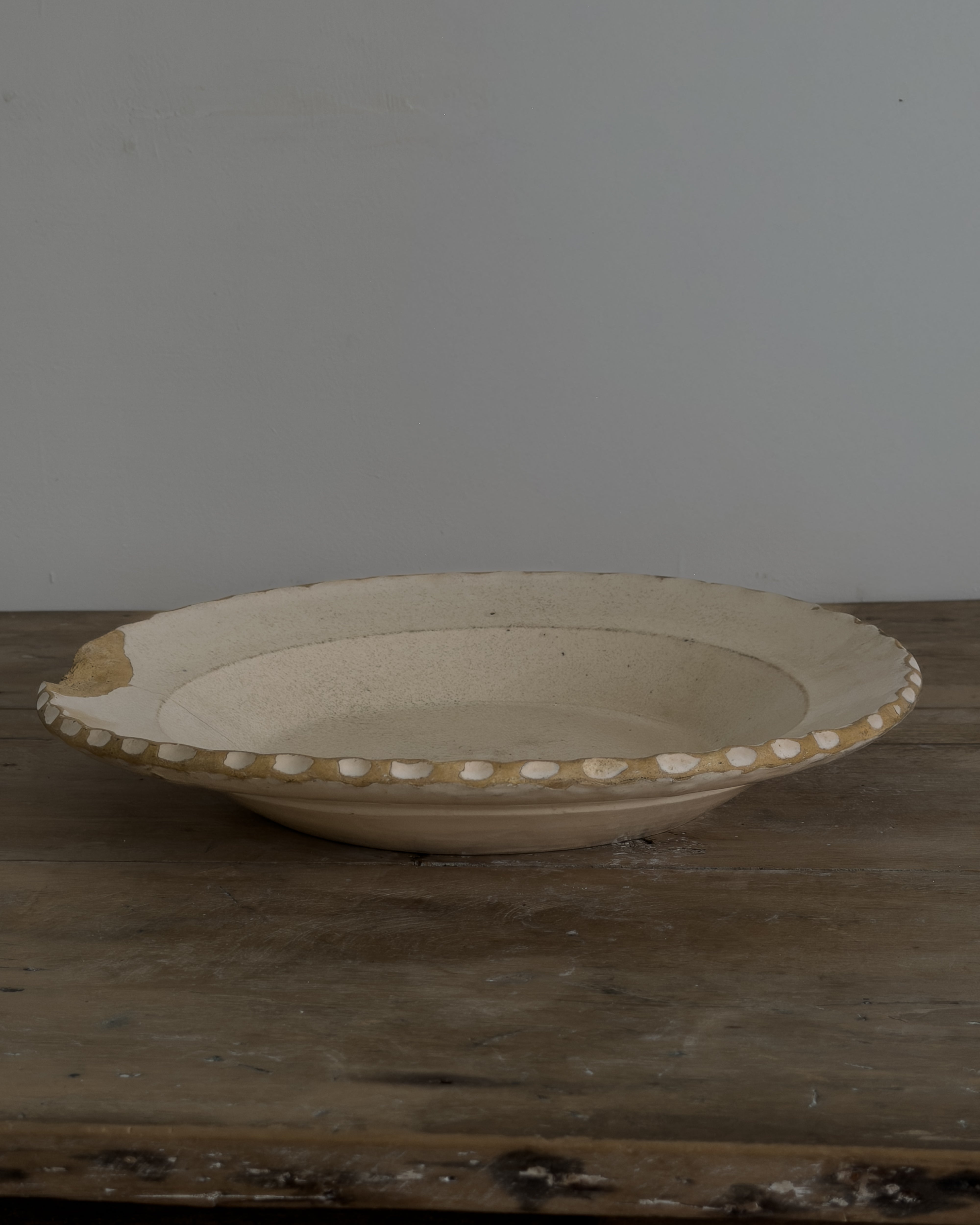 イタリア　プーリア　皿　アンティーク 19世紀南イタリア プーリア白錫釉皿 / Italia 19th C. | tsuchika
