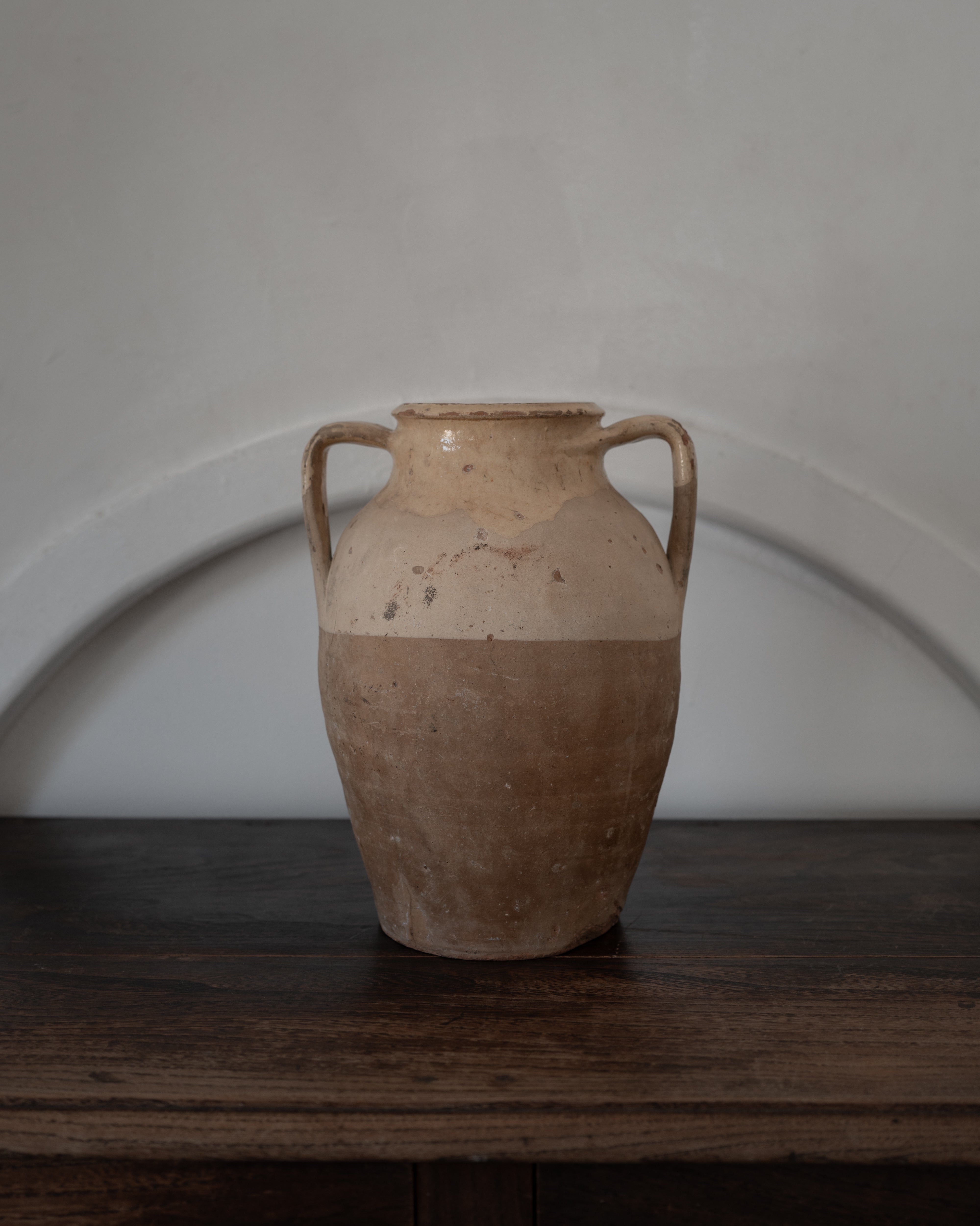 イタリア アンティーク 陶器 壺 19世紀 イタリア AN-25027