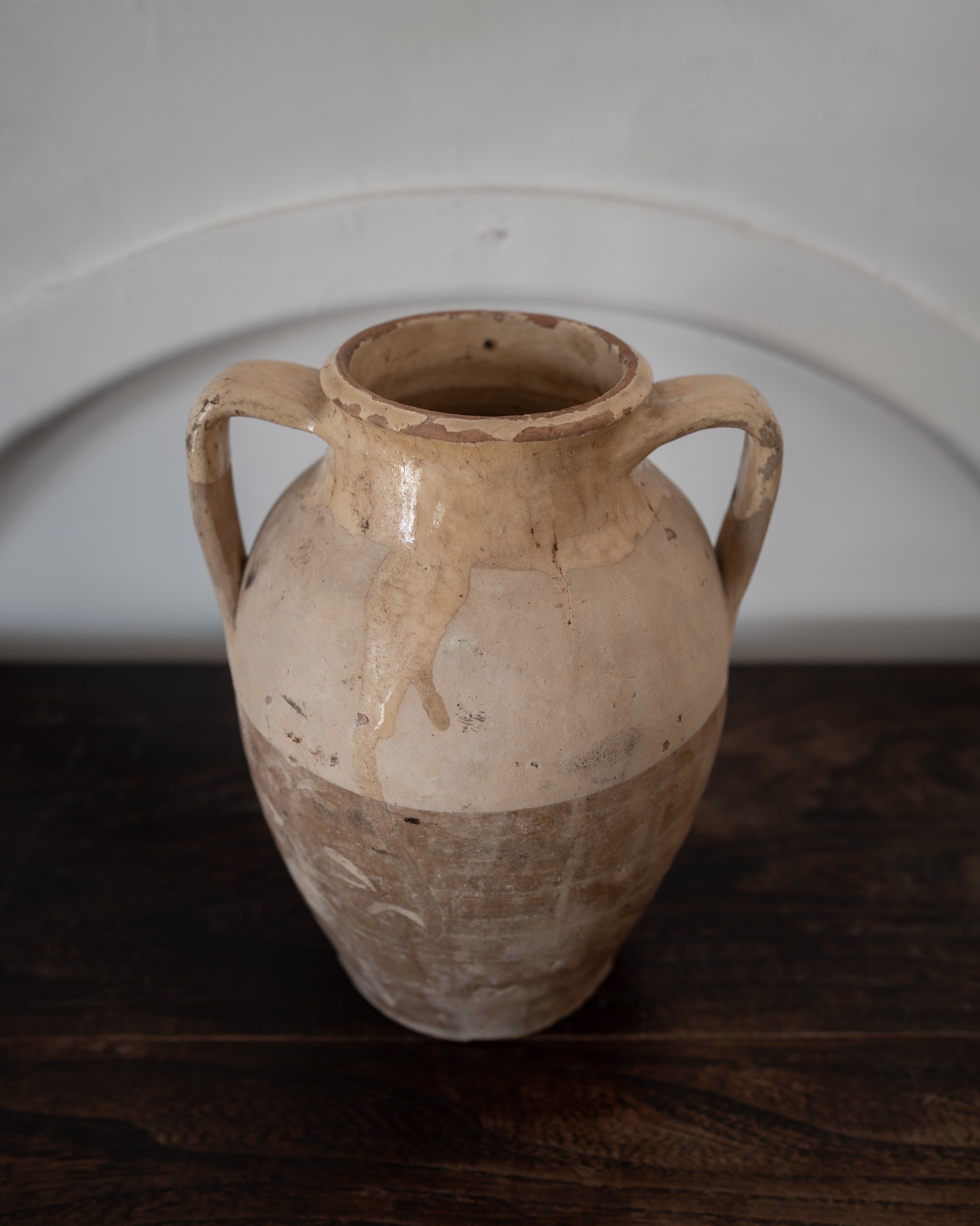 イタリア アンティーク 陶器 壺 19世紀 イタリア AN-25027