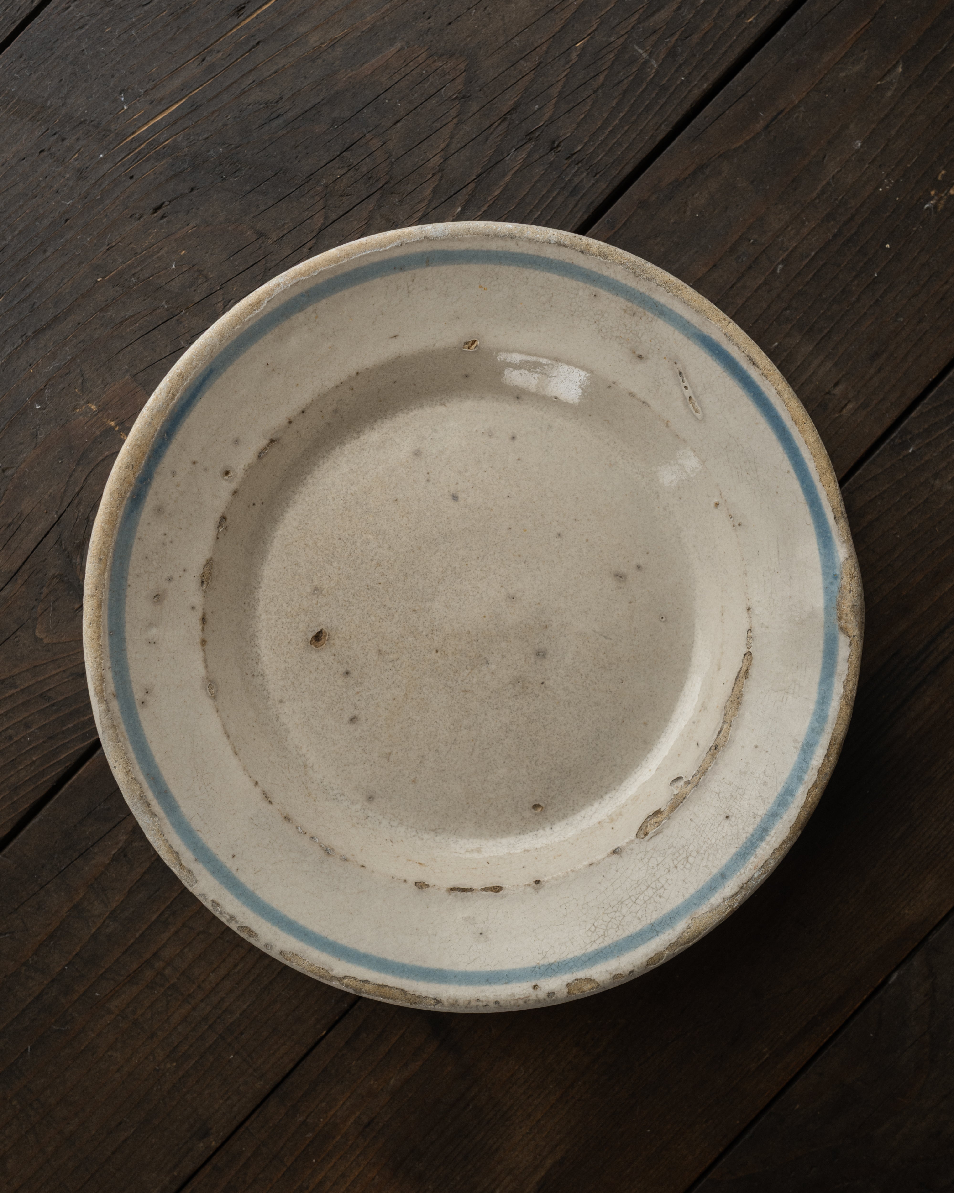  イタリア プーリア グロッターリエ 青輪皿 AN-25199, ,- ambiant