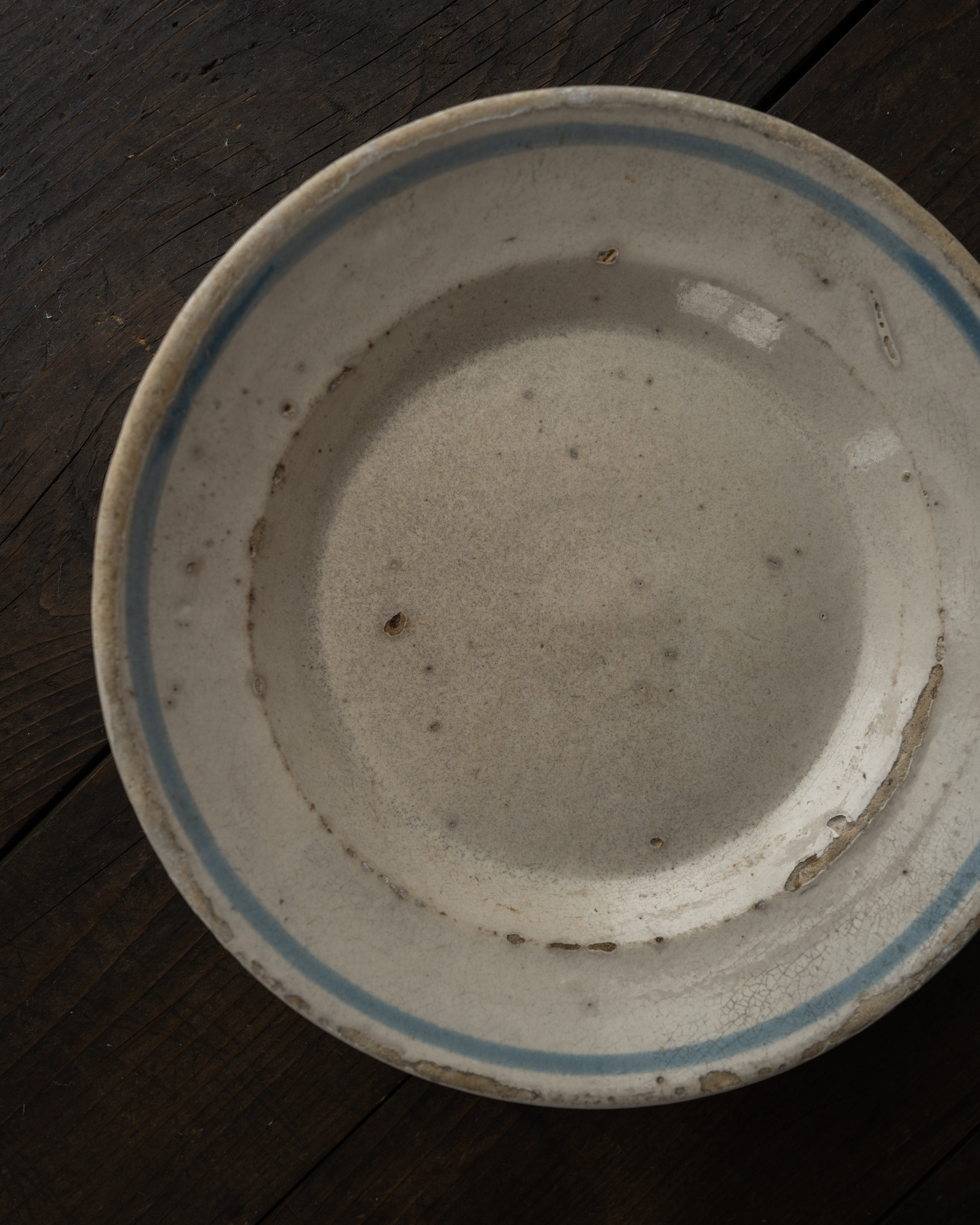  イタリア プーリア グロッターリエ 青輪皿 AN-25199, ,- ambiant