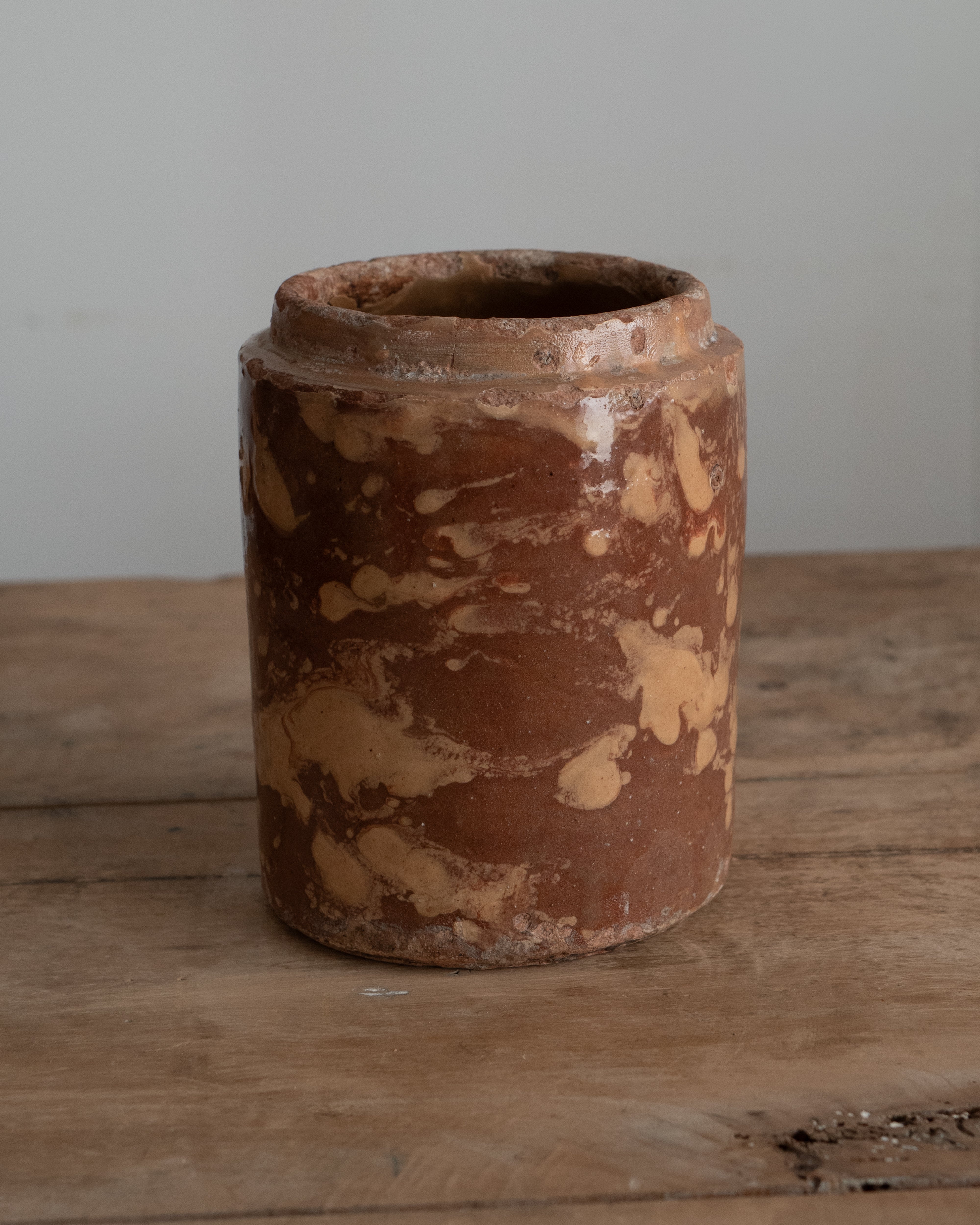  19世紀 イタリア プーリア スリップウェア キャニスター AN-5075, ,- ambiant